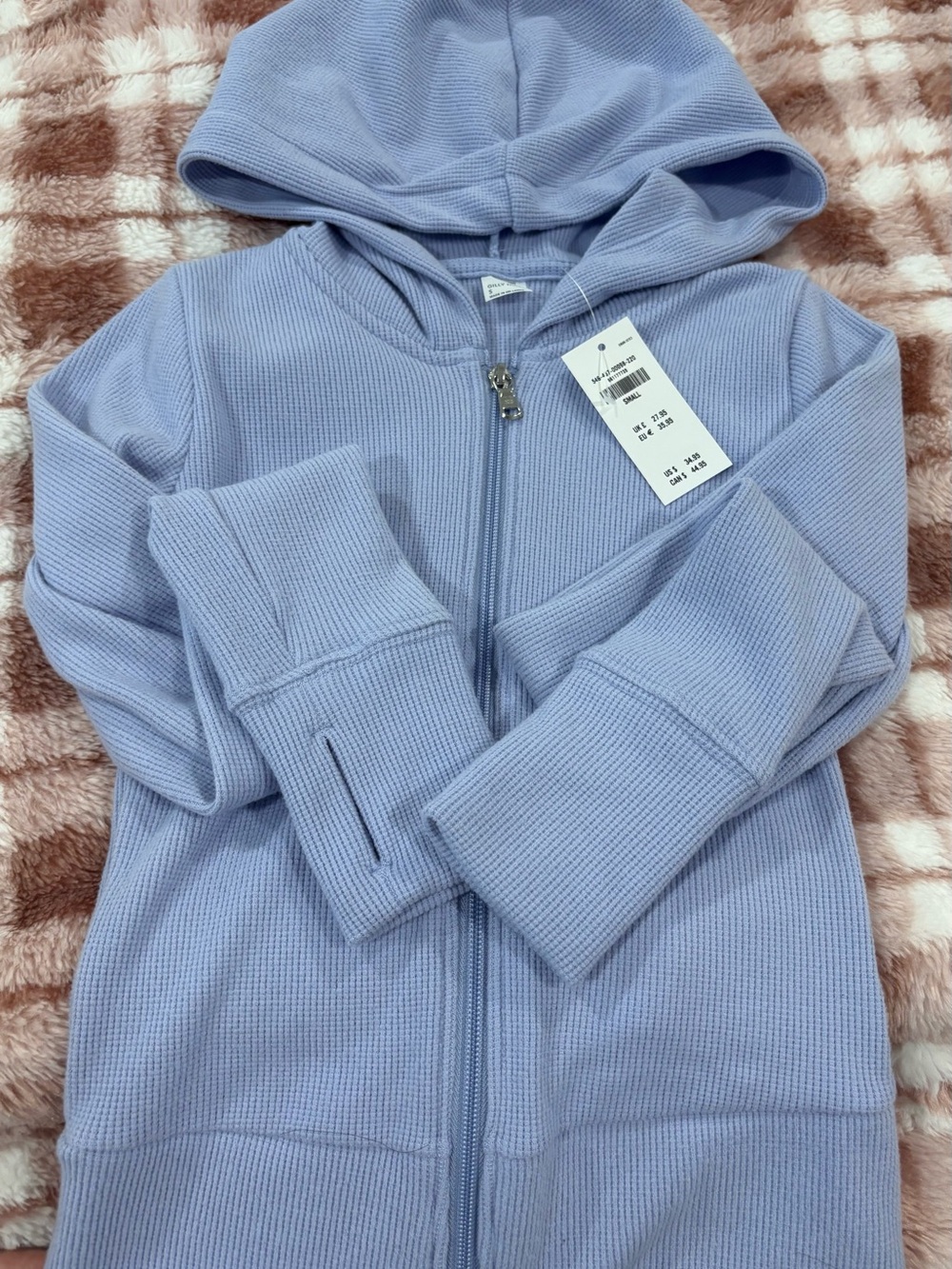 Gilly Hicks Kids Lavender Zip Hoodie — Thumbhole Cuffs